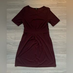 41 Hawthorn Deep Wine Mini Dress Large